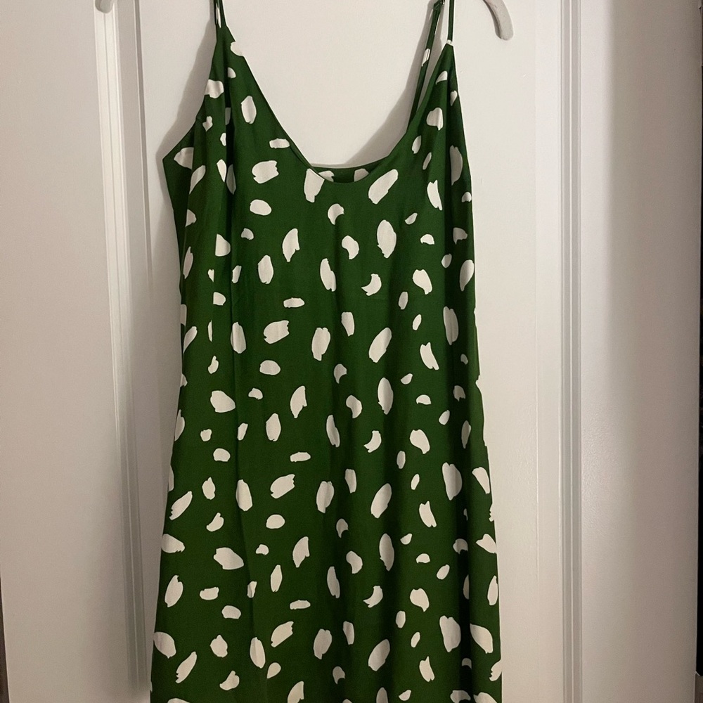 Green Polka Dot Slip Dress